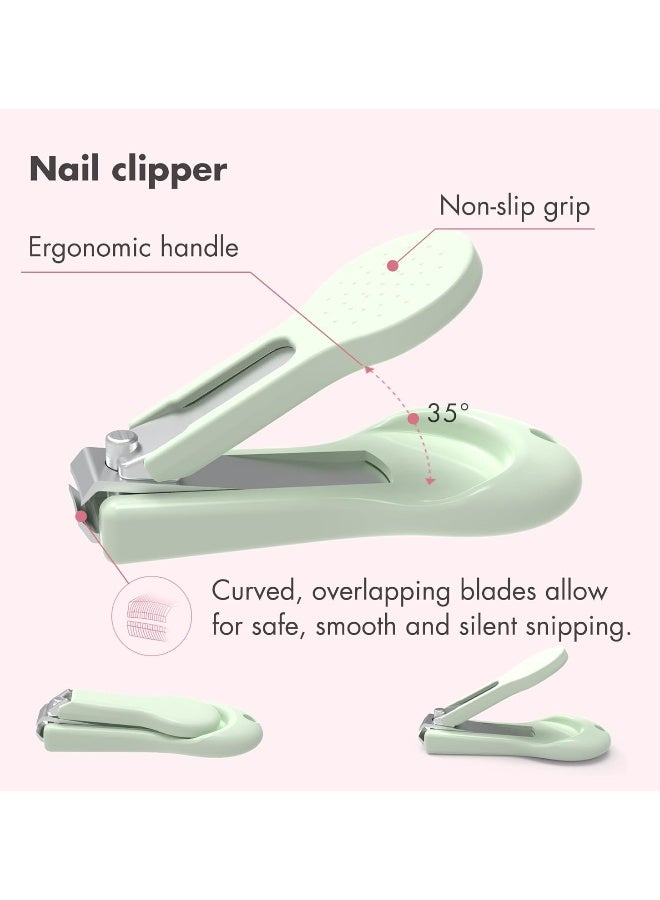 YIVEKO 4-in-1 Baby Nail Care Set with Cute Case, Baby Nail Clippers, Scissors, Nail File & Tweezers - Image 2
